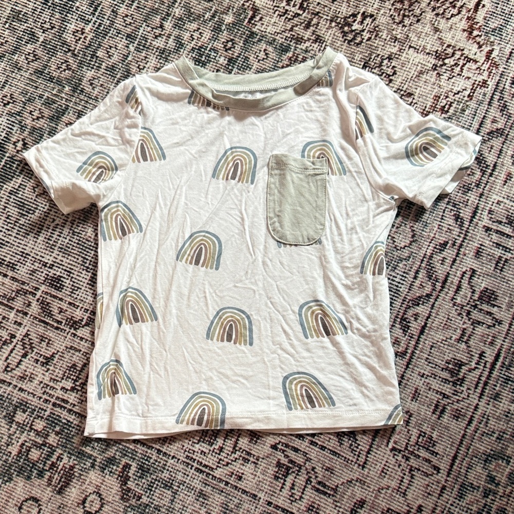 Kids' Rainbow Patterned Short Sleeve Tee
